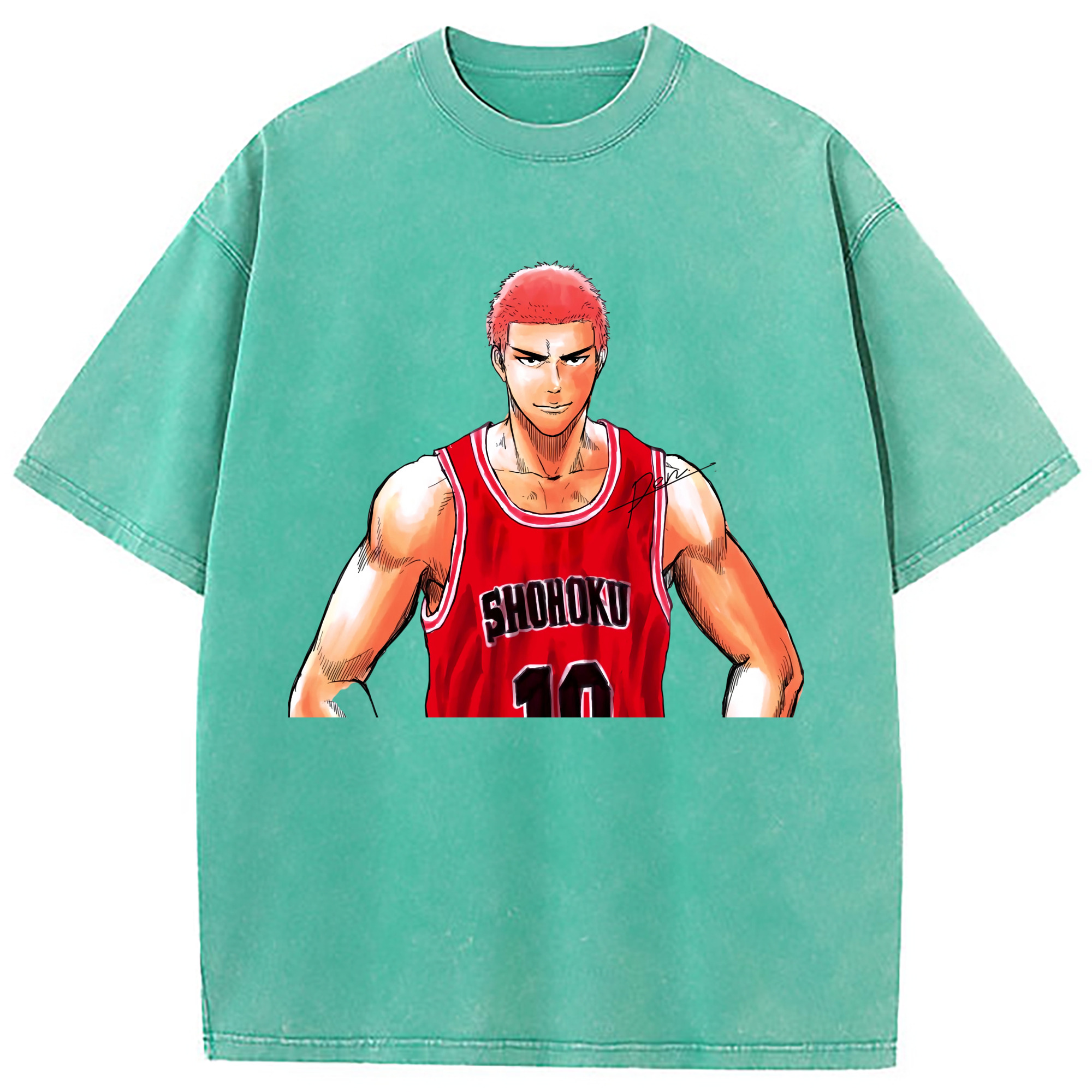 （画像用） SLAM DUNK／スラムダンク 綿100% ヴィンテージ風 半袖Tシャツ（フロントプリント）